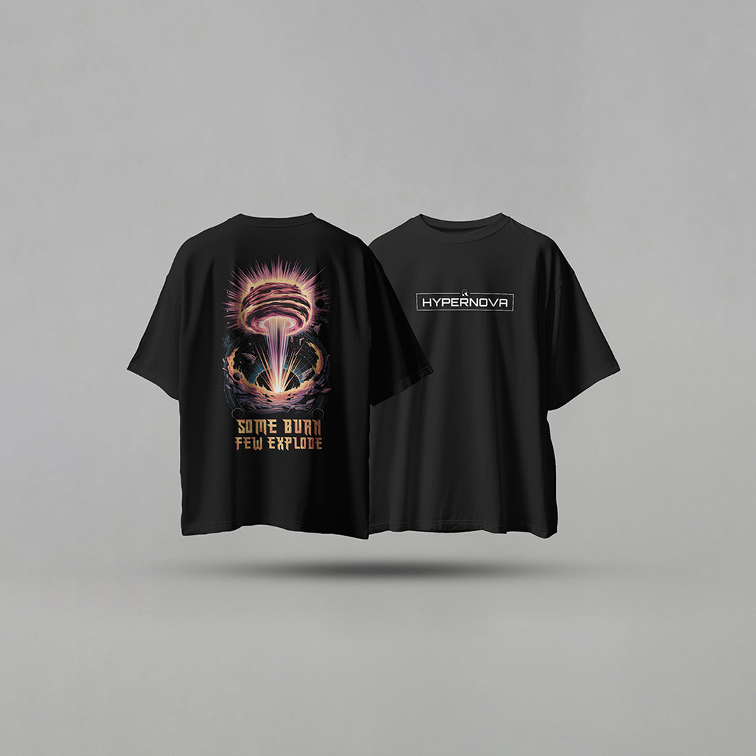Rarions Oversized T-Shirt -Hypernova Graphix – Unisex | Dark Edition
